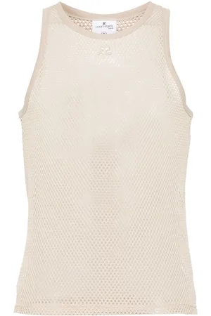 Courrèges Top a rete con applicazione