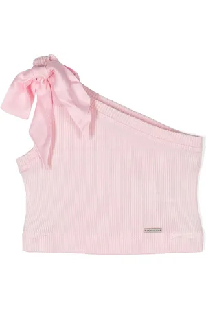 MONNALISA Top monospalla con fiocco
