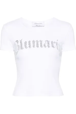 BLUMARINE T-shirt con strass