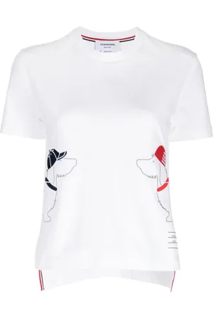 Thom Browne T-shirt con ricamo