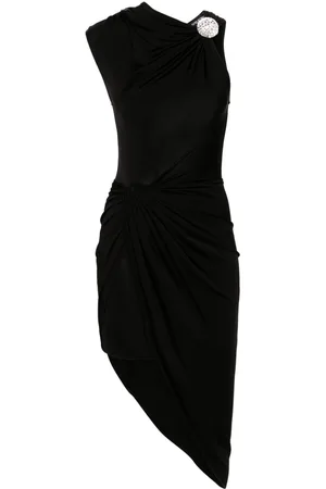 DAVID KOMA Abito midi drappeggiato