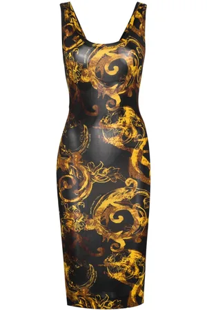 VERSACE Abito midi con stampa