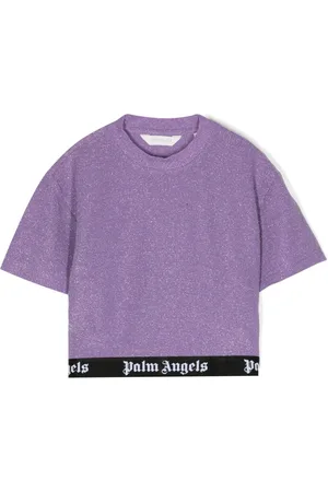 Palm Angels T-shirt crop con logo