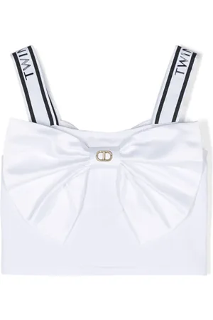 Twin-Set Top crop con fiocco