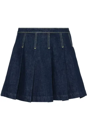 Kenzo Minigonna denim plissettata