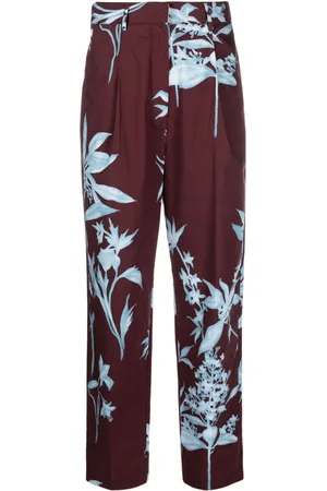 FORTE FORTE Pantaloni a fiori dritti