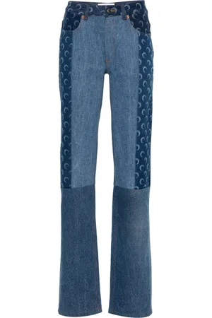 Marine Serre Jeans dritti a vita media