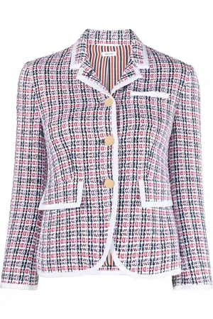 Thom Browne Giacca a quadri in tweed