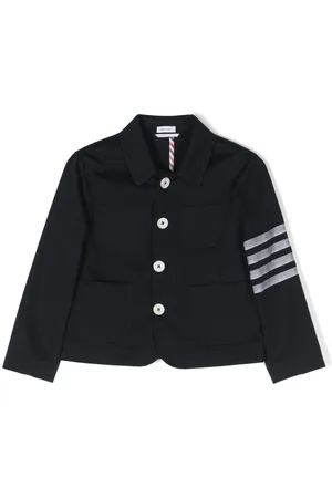 Thom Browne Blazer monopetto con dettaglio a righe