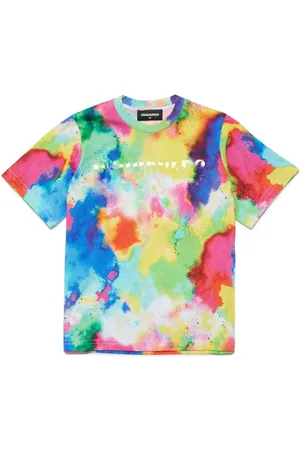 Dsquared2 T-shirt con fantasia tie dye