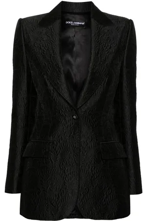 Dolce & Gabbana Blazer monopetto con effetto jacquard