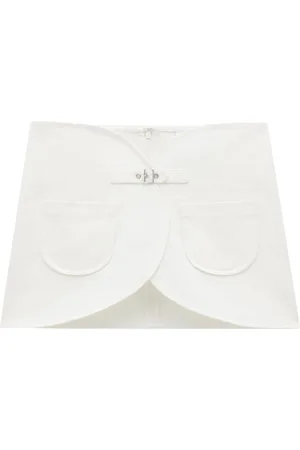 Courrèges Minigonna denim con fibbia Ellipse