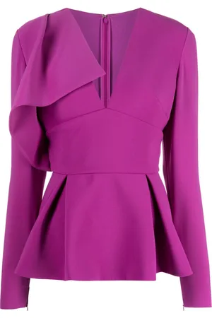 Elie saab Top drappeggiato con peplum