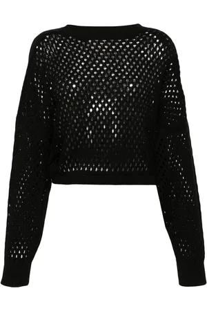 SEMICOUTURE Maglione traforato con spalle scoperte