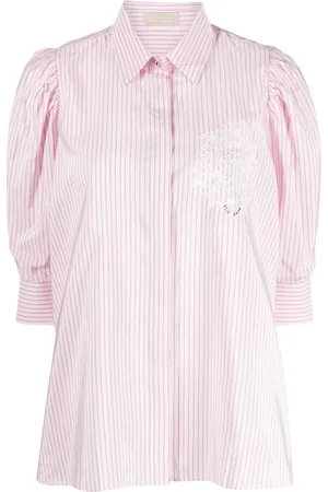 Elie saab Camicia gessata con ricamo