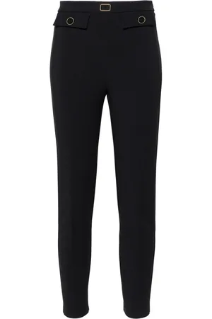 Elisabetta Franchi Pantaloni slim con placca logo