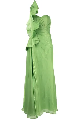 Badgley Mischka Abito da sera monospalla Leaf