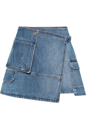 Msgm Minigonna denim asimmetrica