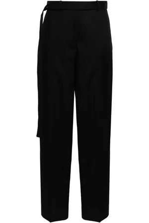 Rohe Pantaloni a gamba ampia con cintura