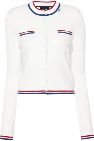GCDS Cardigan con rifinitura a righe