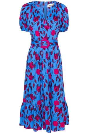 Diane von Furstenberg Abito midi Lindy a fiori