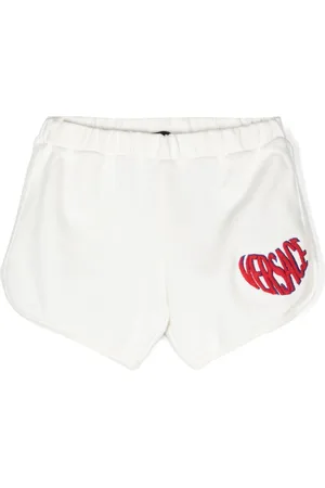 VERSACE Shorts denim con ricamo Heart