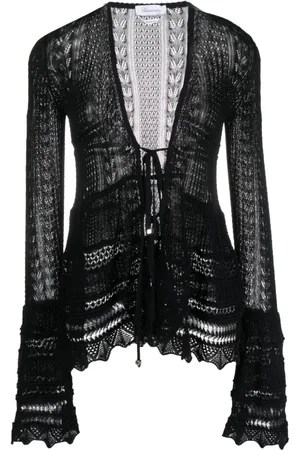 Cardigan in maglia / collo in pelliccia sintetica - Blumarine - Donna