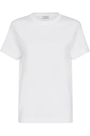 Brunello Cucinelli T-shirt con dettaglio Monili