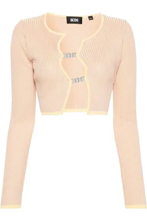 GCDS Cardigan Comma crop a coste