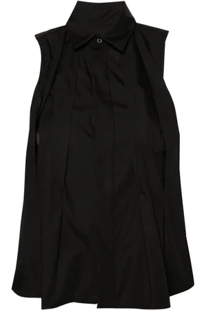 SACAI Camicia smanicata plissettata