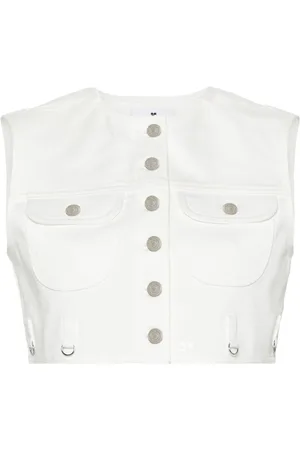 Courrèges Top denim crop