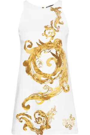 VERSACE Abito Watercolour Couture corto denim