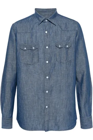 LARDINI Camicia in chambray