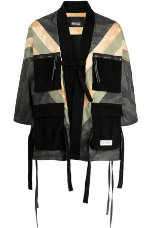 MOSTLY HEARD RARELY SEEN Stripe-detail buckled jacket