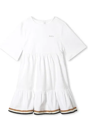 HUGO BOSS Logo-print tiered minidress