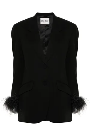 Miu Miu Blazer con dettaglio piume