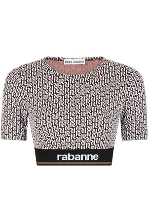 Paco rabanne T-shirt con stampa crop
