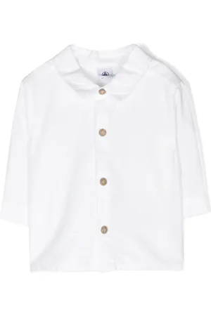 Petit Bateau Camicia piqué con ricamo logo