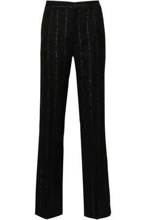 Alessandra Rich Pantaloni Lurex gessati