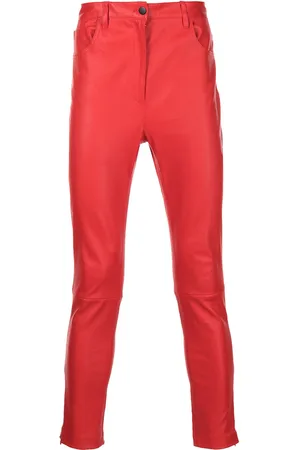 ROMEO HUNTE Pantaloni slim in pelle