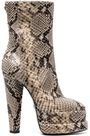 Roberto Cavalli Stivaletti con effetto serpente