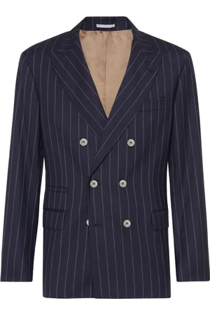 Brunello Cucinelli Blazer doppiopetto gessato