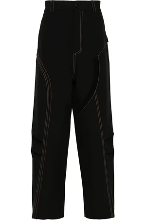 Feng Chen Wang Pantaloni con cuciture a contrasto