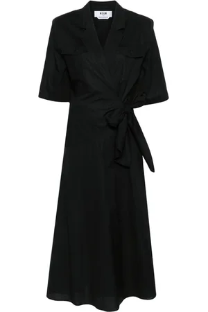 Msgm Abito midi a portafoglio