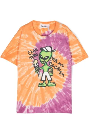 Molo T-shirt Riley con fantasia tie dye