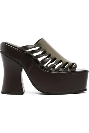 ECKHAUS LATTA Mules con design a incrocio 135mm