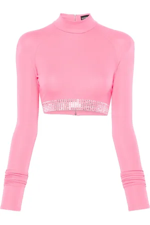 DAVID KOMA Top corto con strass