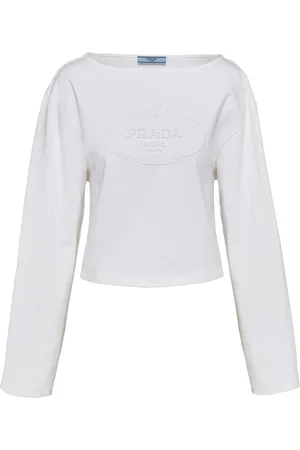 Prada T-shirt con logo goffrato