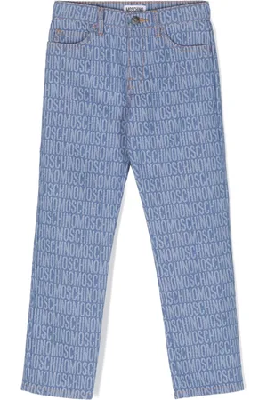 Moschino Jeans dritti con monogramma jacquard