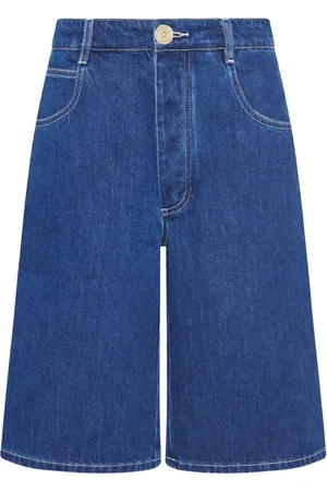 ROSETTA GETTY Shorts denim a gamba ampia x Violet Getty